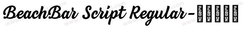BeachBar Script Regular字体转换